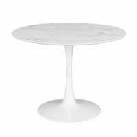 Coaster Furniture 193051 Arkell 40-inch Round Pedestal Dining Table White